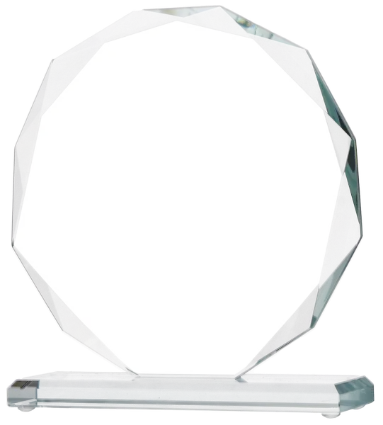 Trofeum szklane grawerowane + wypełnienie farbą (80612/GR/FA)
