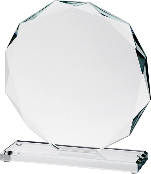 Trofeum szklane grawerowane + wypełnienie farbą (80613/GR/FA)