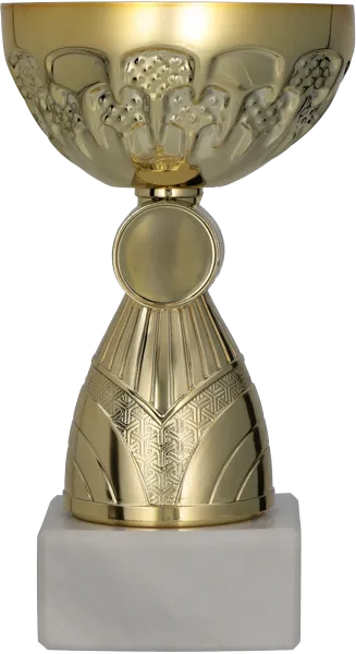 Puchar metalowy złoty (emblemat 25mm) (9306A)