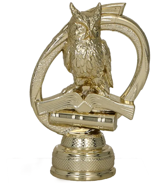 Figurka plastikowa - Złota - Nauka / sowa