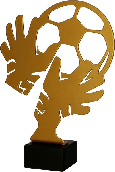 Trofeum metalowe z marmurową podstawą - Piłka nożna (BL-SOC3)
