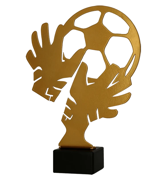 Trofeum metalowe z marmurową podstawą - Piłka nożna (BL-SOC1)