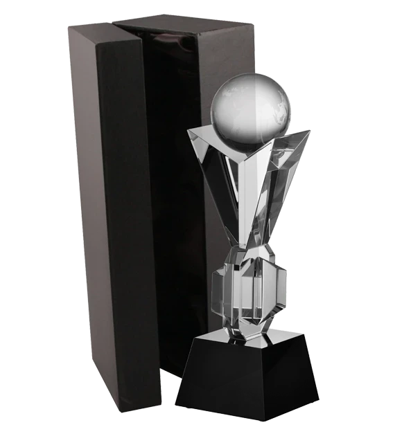 Trofeum szklane z etui (C027)