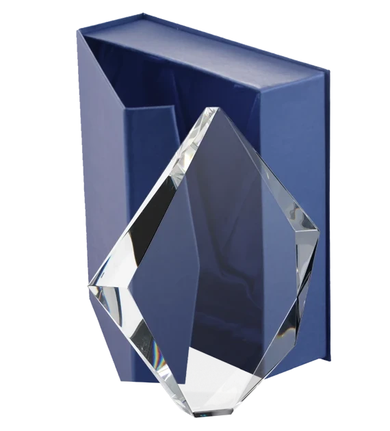 Trofeum szklane z etui (C036)