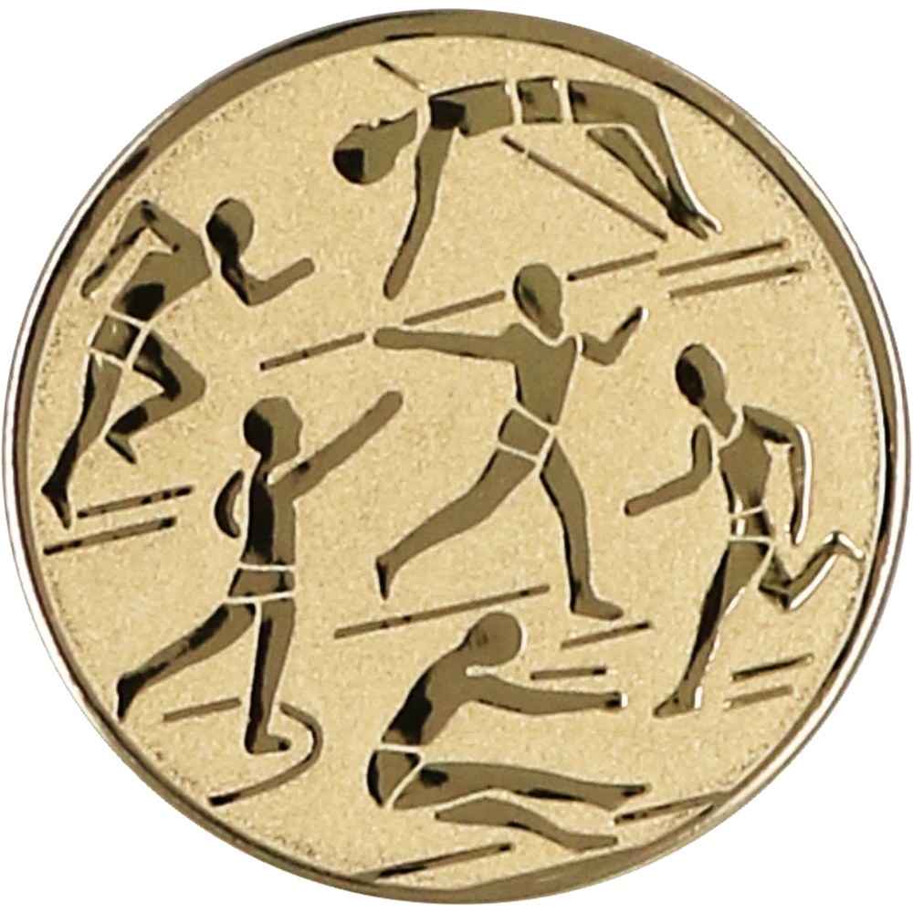 Wklejka aluminiowa złota - lekkoatletyka (D1-A29/G)