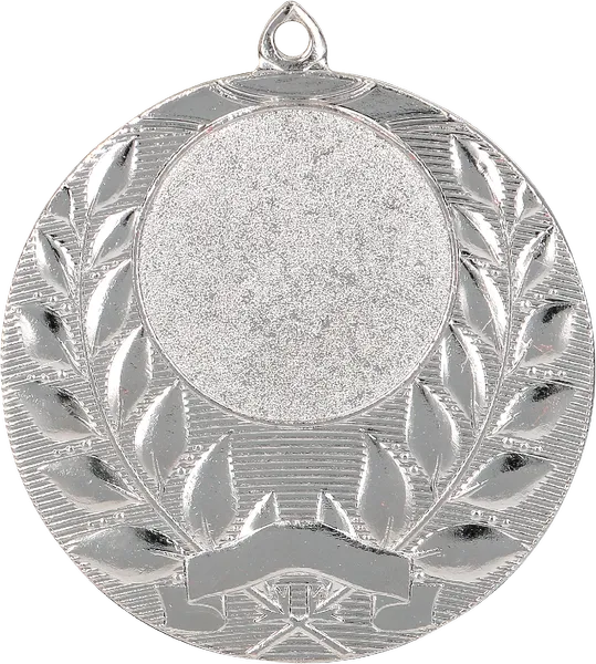 Medal srebrny z miejscem na emblemat 25 mm - medal stalowy z grawerem na laminacie